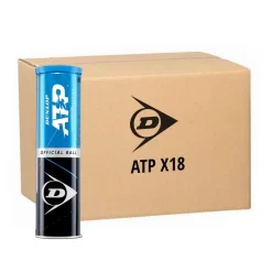 Carton 18 Tubes De 4 Balles Dunlop ATP