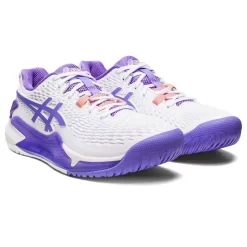 Chaussures Asics Gel Resolution 9 Femme Blanc / Améthyste -Tennis Soldes Magasin chaussures asics gel resolution 9 femme blanc amethyste 3