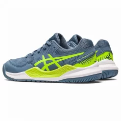 Chaussures Asics Gel Resolution 9 GS Junior Bleu / Vert -Tennis Soldes Magasin chaussures asics gel resolution 9 gs junior bleu vert 5