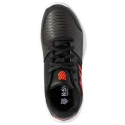 Chaussures K-Swiss Court Express Junior Noir / Orange -Tennis Soldes Magasin chaussures k swiss court express junior noir orange 5
