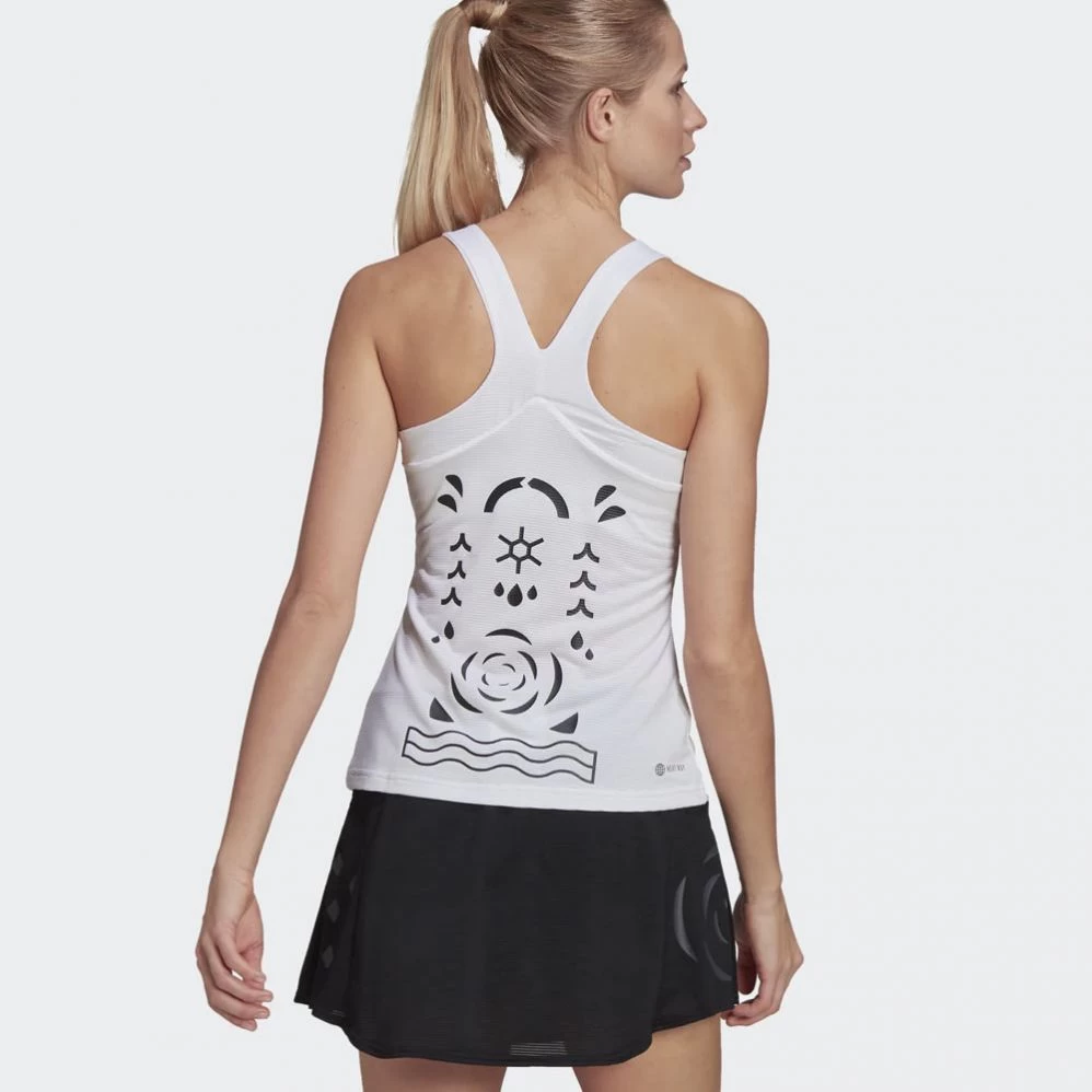 Débardeur Adidas Heat.Rdy Paris Blanc 2 Débardeur Adidas Heat.Rdy Paris Blanc – Image 2