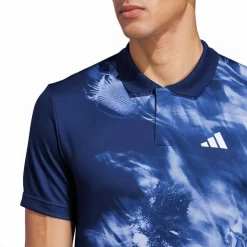 Polo Adidas Melbourne HEAD.RDY FreeLift Printed Bleu -Tennis Soldes Magasin polo adidas melbourne headrdy freelift printed bleu 3