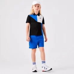 Polo Lacoste Sport Junior Color-Bloc Noir / Bleu -Tennis Soldes Magasin polo lacoste sport junior color bloc noir bleu 2