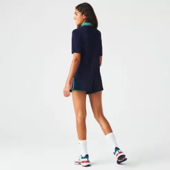 Polo Lacoste Sport Piqué Femme Bleu Marine -Tennis Soldes Magasin polo lacoste sport pique femme bleu marine 3