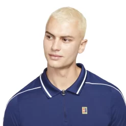 Polo Nike Court Dri-Fit ADV Slam Bleu -Tennis Soldes Magasin polo nike court dri fit adv slam bleu 2
