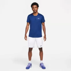 Polo Nike Court Dri-Fit Advantage Bleu -Tennis Soldes Magasin polo nike court dri fit advantage bleu 3