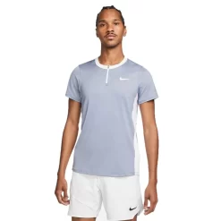 Polo Nike Court Dri-Fit Advantage Bleu Gris