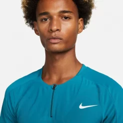 Polo Nike Court Dri-Fit Slam Turquoise -Tennis Soldes Magasin polo nike court dri fit slam turquoise 2