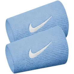 Serre-Poignets Nike Double Largeur Bleu / Blanc X 2