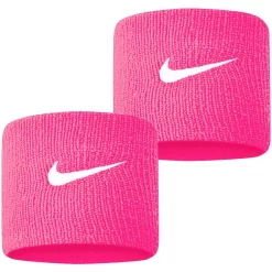 Serre-Poignets Nike Swoosh Rose / Blanc X 2