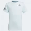T-Shirt Adidas Junior Club 3 Stripes Bleu