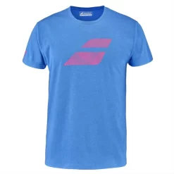 T-Shirt Babolat Exercise Big Flag Bleu Clair