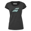 T-Shirt Babolat Exercise Flag Femme Noir Chiné