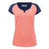 T-Shirt Babolat Play Cap Femme Corail / Bleu Marine