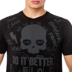 T-Shirt Hydrogen Graffiti Noir / Anthracite -Tennis Soldes Magasin t shirt hydrogen graffiti noir anthracite 3