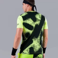 T-Shirt Hydrogen Spray Tech Jaune / Noir -Tennis Soldes Magasin t shirt hydrogen spray tech jaune noir 2