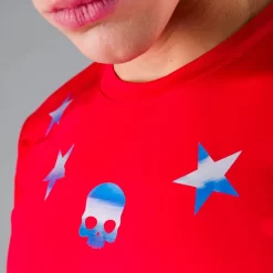 T-Shirt Hydrogen Star Tech Rouge / Bleu -Tennis Soldes Magasin t shirt hydrogen star tech rouge bleu 4