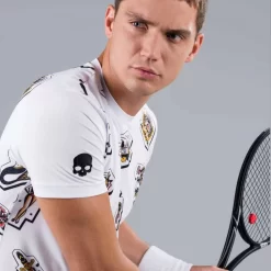 T-Shirt Hydrogen Tattoo Tech Blanc -Tennis Soldes Magasin t shirt hydrogen tattoo tech blanc 2