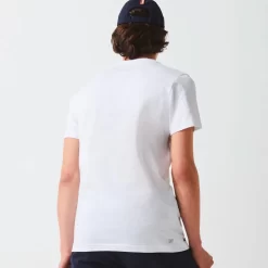 T-Shirt Lacoste Imprimé Roland Garros Blanc -Tennis Soldes Magasin t shirt lacoste imprime roland garros blanc 3