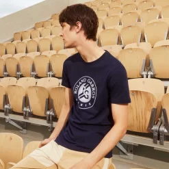 T-shirt Lacoste Sport X Roland Garros Bleu Marine -Tennis Soldes Magasin t shirt lacoste sport x roland garros bleu marine 2