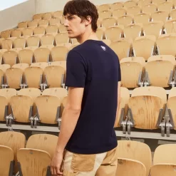 T-shirt Lacoste Sport X Roland Garros Bleu Marine -Tennis Soldes Magasin t shirt lacoste sport x roland garros bleu marine 3
