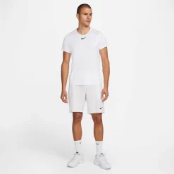 T-Shirt Nike Court Dri-Fit Advantage Blanc -Tennis Soldes Magasin t shirt nike court dri fit advantage blanc 2