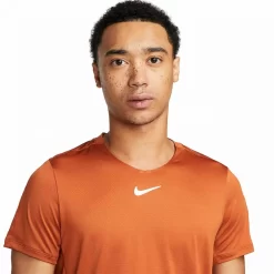 T-Shirt Nike Court Dri-Fit Advantage Bronze -Tennis Soldes Magasin t shirt nike court dri fit advantage bronze 2