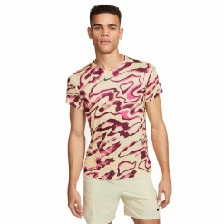 T-Shirt Nike Court Dri-Fit Advantage Rouge / Jaune