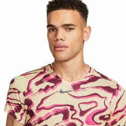 T-Shirt Nike Court Dri-Fit Advantage Rouge / Jaune -Tennis Soldes Magasin t shirt nike court dri fit advantage rouge jaune 3