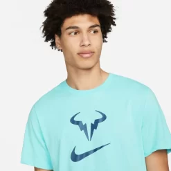 T-Shirt Nike Court Dri-Fit Rafa Bleu -Tennis Soldes Magasin t shirt nike court dri fit rafa bleu 2