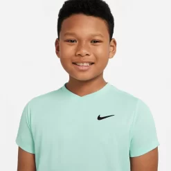 T-Shirt Nike Court Junior Dri-Fit Victory Menthe -Tennis Soldes Magasin t shirt nike court junior dri fit victory menthe 2