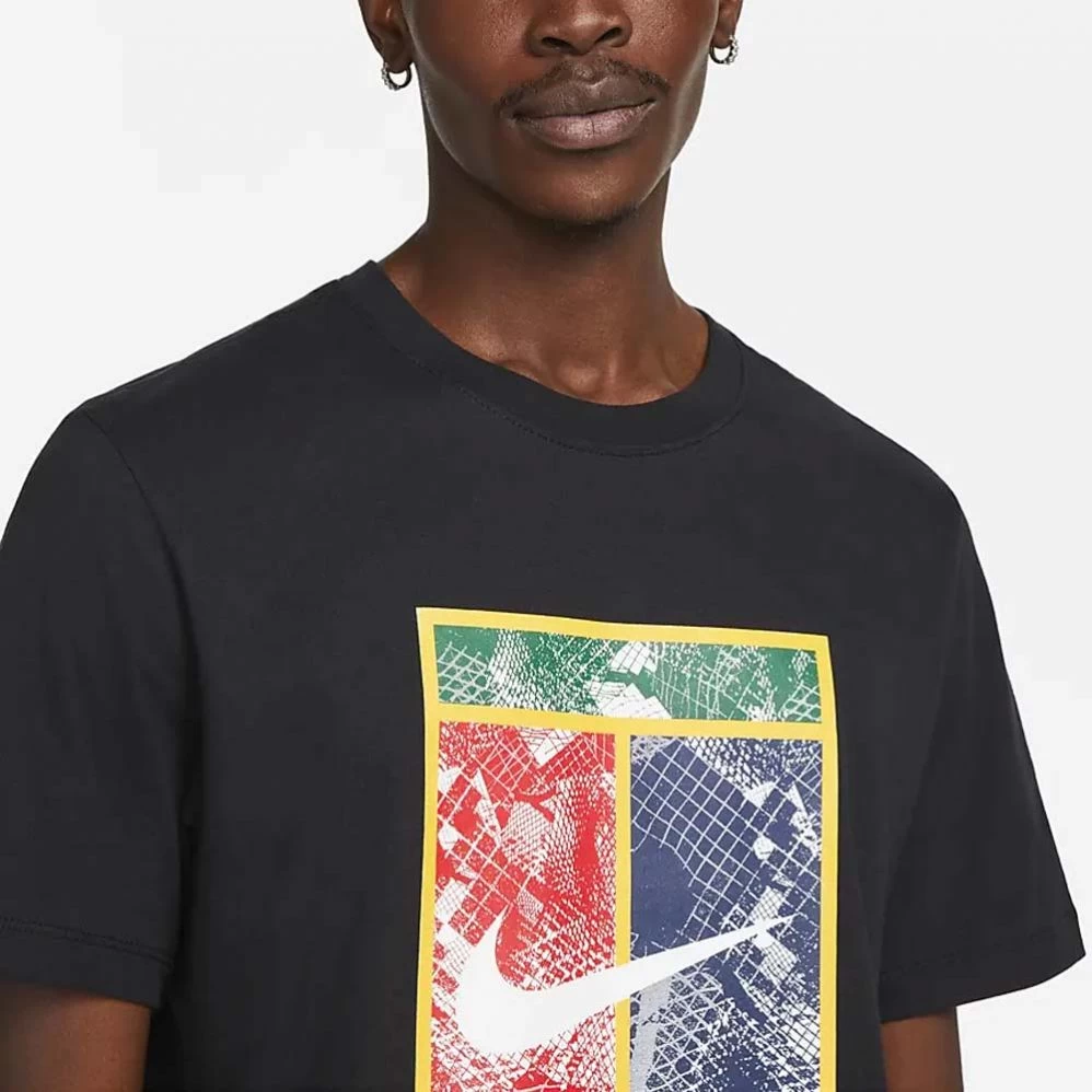 T-Shirt Nike Court Logo Noir 3 T-Shirt Nike Court Logo Noir â Image 3
