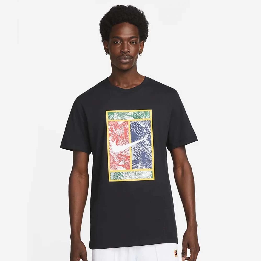 T-Shirt Nike Court Logo Noir 1 T-Shirt Nike Court Logo Noir