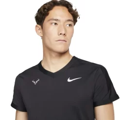 T-Shirt Nike Dri-Fit ADV Rafael Nadal Noir / Argent -Tennis Soldes Magasin t shirt nike dri fit adv rafael nadal noir argent 2