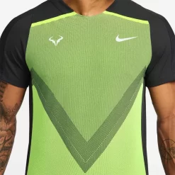 T-Shirt Nike Dri-Fit ADV Rafael Nadal Noir / Vert Fluo -Tennis Soldes Magasin t shirt nike dri fit adv rafael nadal noir vert fluo 3