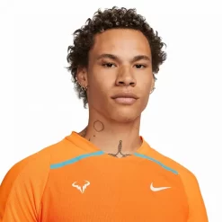 T-Shirt Nike Dri-Fit ADV Rafael Nadal Orange -Tennis Soldes Magasin t shirt nike dri fit adv rafael nadal orange 2
