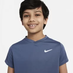 T-Shirt Nike Junior Dri-Fit Victory Bleu Gris 7 T-Shirt Nike Junior Dri-Fit Victory Bleu Gris -Tennis Soldes Magasin t shirt nike junior dri fit victory bleu gris 2