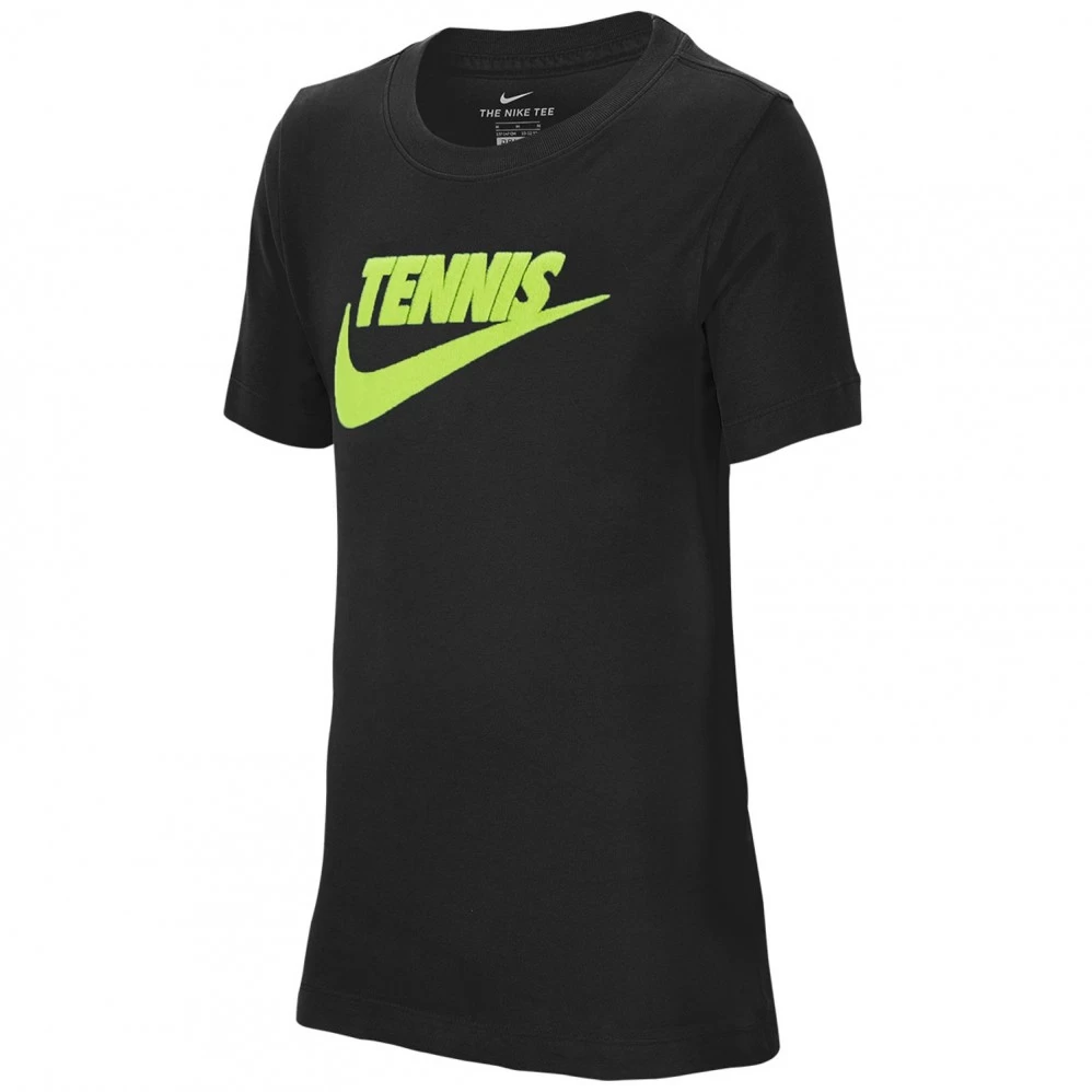 T-Shirt Nike Junior Tennis Swoosh Noir 1 T-Shirt Nike Junior Tennis Swoosh Noir